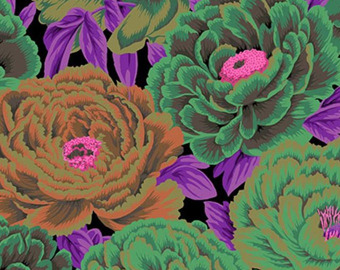 FABRIC:  Tibetan Peony DARK by Philip Jacobs for the Kaffe Fassett Collective