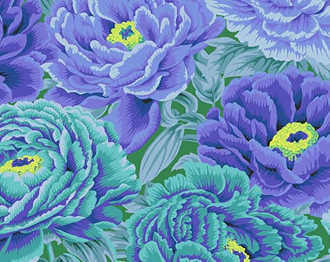 FABRIC:  Tibetan Peony BLUE by Philip Jacobs for the Kaffe Fassett Collective