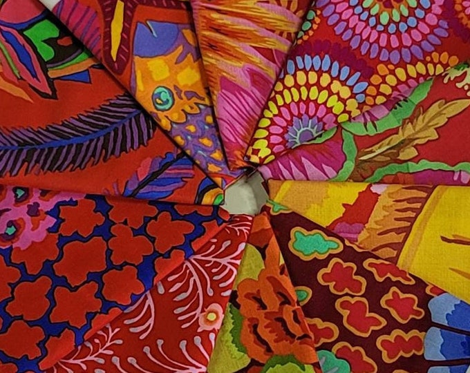 FAT QUARTER BUNDLE:  Ravishing 10 Red Fat Quarters from the Kaffe Fassett Collective