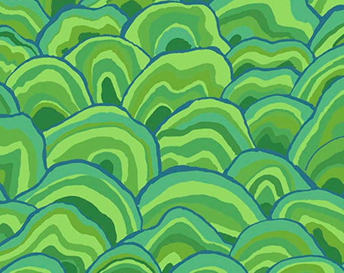 FABRIC: Wobble GREEN by Brandon Mably for the Kaffe Fassett Collective