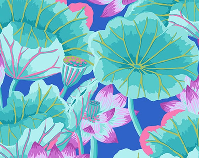FABRIC:  Lake Blossoms TURQUOISE by Kaffe Fassett for the Kaffe Fassett Collective
