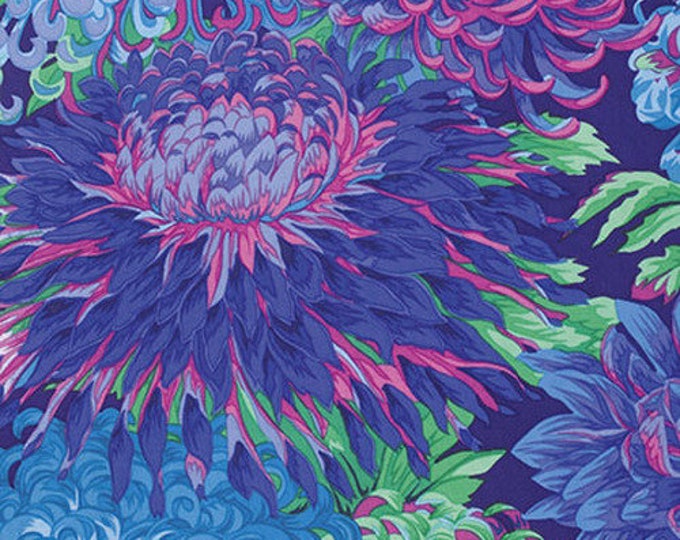 FABRIC: Japanese Chrysanthemum BLUE by Philip Jacobs for the Kaffe Fassett Collective