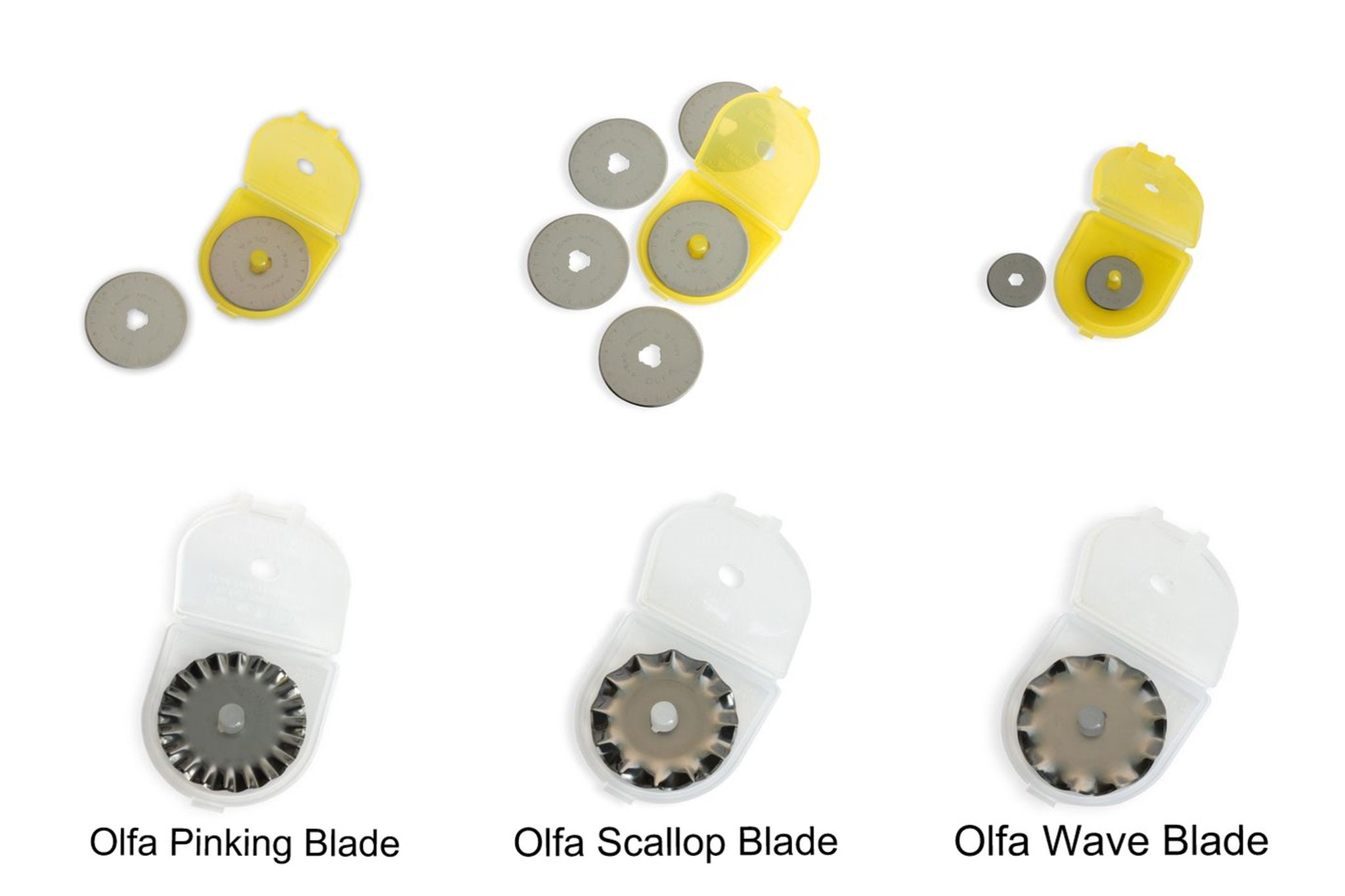 Fast and Easy - Rotary Pinking (Wave) Blade by Olfa. Available in