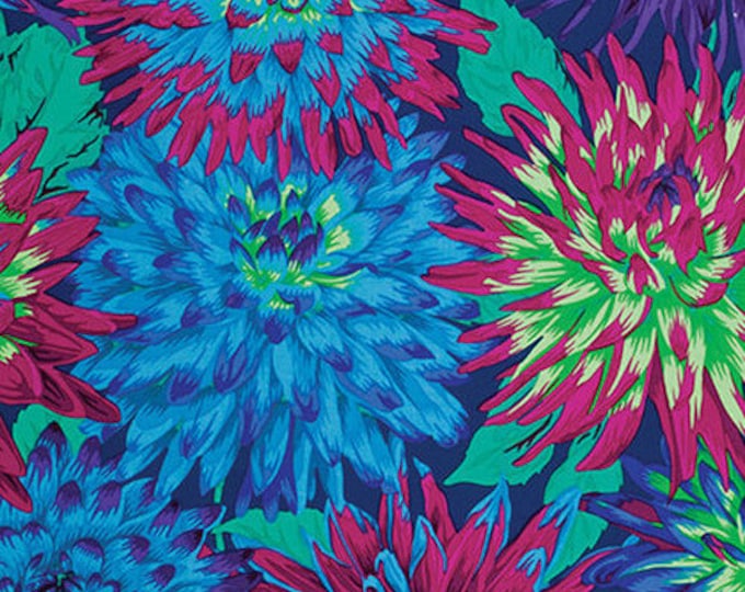 FABRIC:  Cactus Dahlia BLUE by Philip Jacobs for the Kaffe Fassett Collective