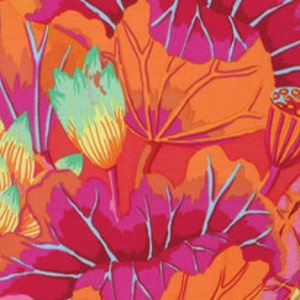 FABRIC:  Lake Blossoms MAGENTA by Kaffe Fassett for the Kaffe Fassett Collective