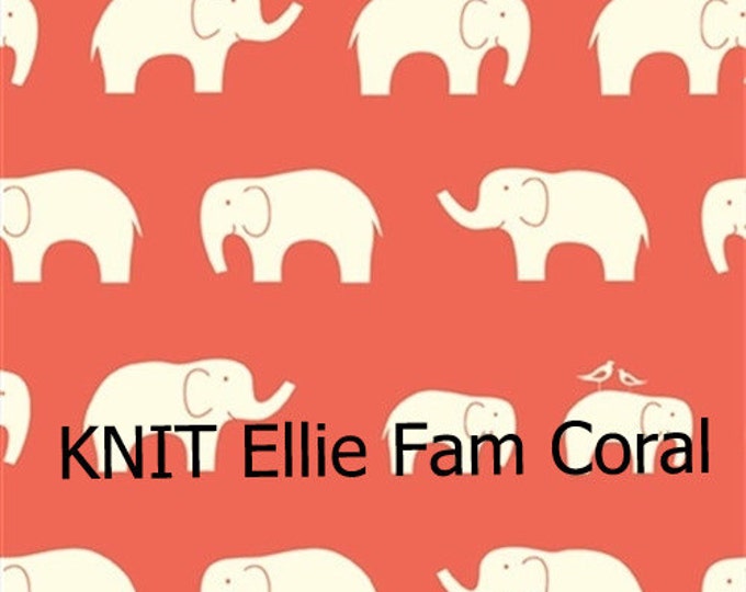 Organic KNIT FABRIC:  Ellie Fam CORAL by Birch Organic Fabrics