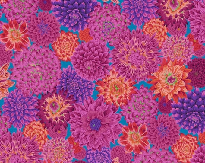 FABRIC: Dancing Dahlias RED by Philip Jacobs for the Kaffe Fassett Collective