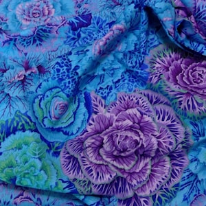 FABRIC:  Brassica BLUE by Philip Jacobs for the Kaffe Fassett Collective
