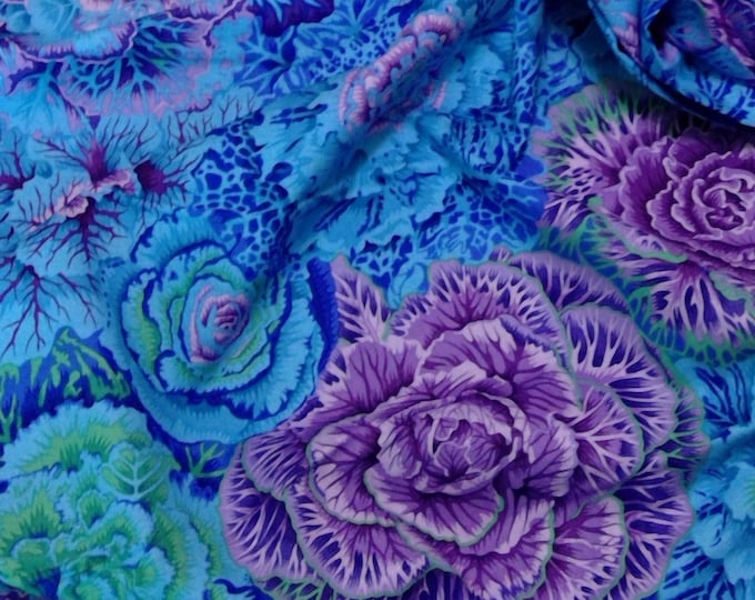 FABRIC:  Brassica BLUE by Philip Jacobs for the Kaffe Fassett Collective
