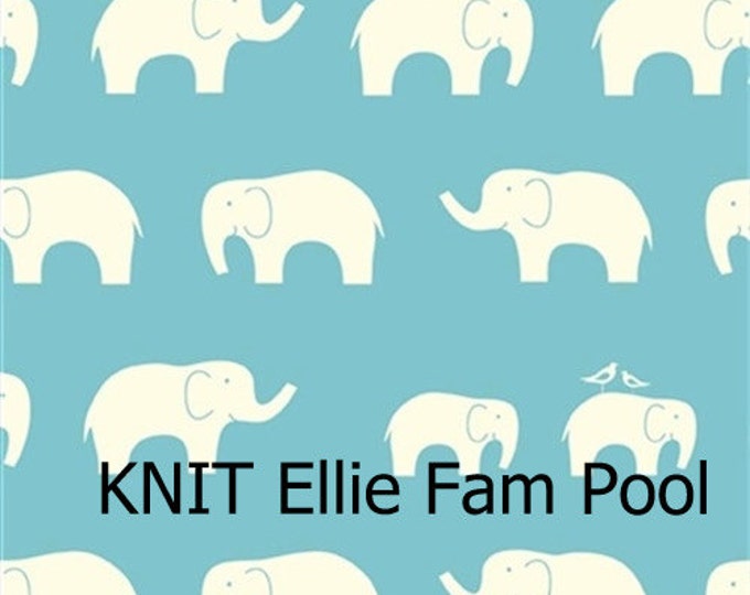 Organic KNIT FABRIC:  Ellie Fam POOL by Birch Organic Fabrics
