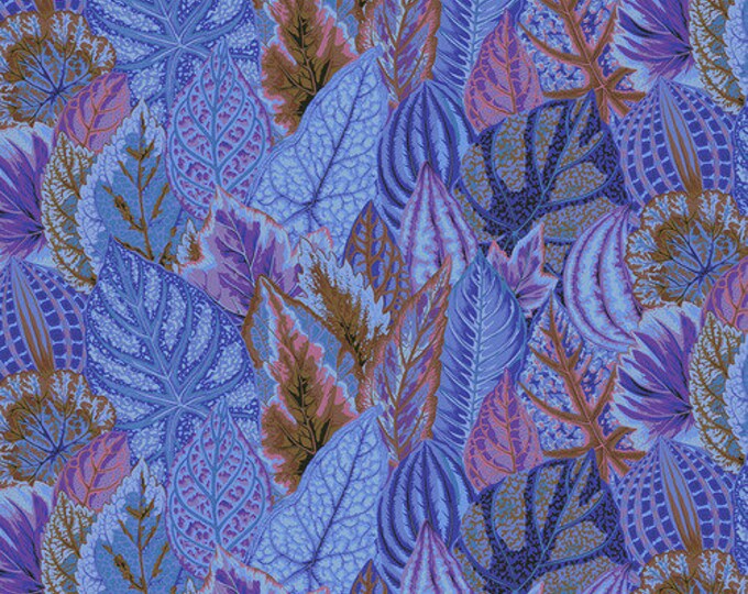 OOP FABRIC:  Coleus BLUE by Philip Jacobs for the Kaffe Fassett Collective