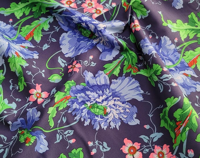 FABRIC:  Papaver BLUE Philip Jacobs for the Kaffe Fassett Collective