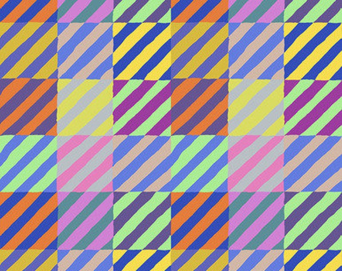 OOP FABRIC:  Regimental Ties MULTI by Brandon Mably for the Kaffe Fassett Collective