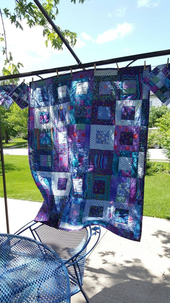 Quilt Blueberries & Cream Quilt Set made from The Etsy