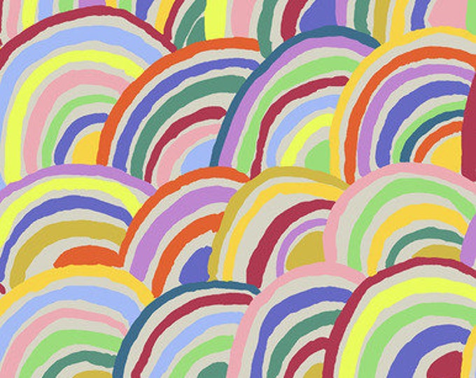 OOP FABRIC:  Rainbows GREY by Brandon Mably for the Kaffe Fassett Collective