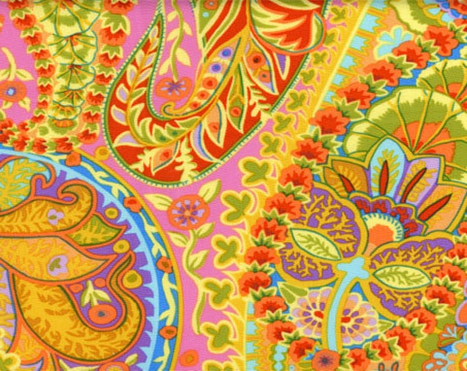 OOP FABRIC:  Paisley Jungle LIME by Kaffe Fassett