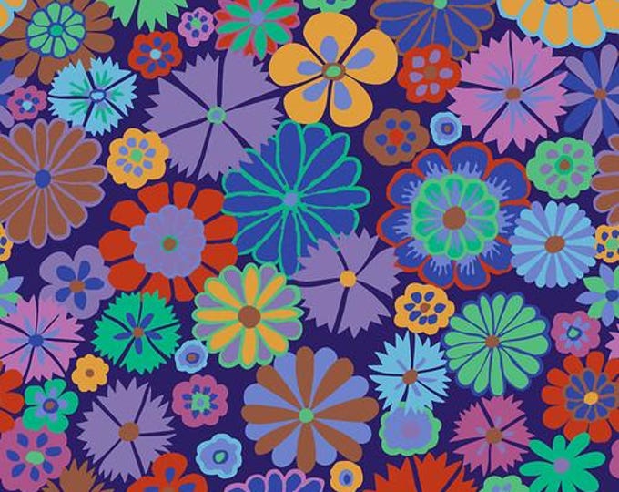 FABRIC:  Folk Flower PURPLE by Kaffe Fassett for the Kaffe Fassett Collective