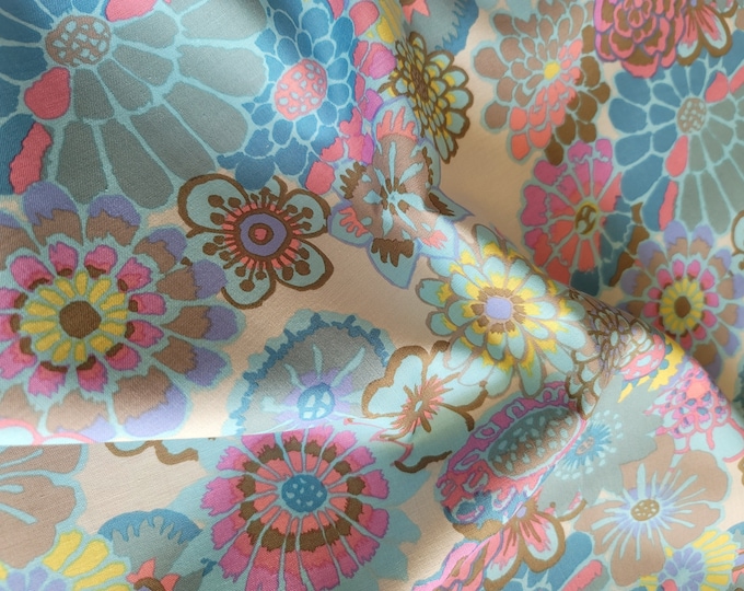 OOP FABRIC:  Asian Circles TURQUOISE by Kaffe Fasset for the Kaffe Fassett Collective