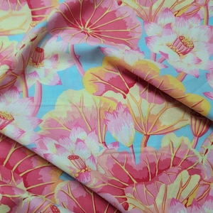 OOP FABRIC:  Lake Blossoms PINK by Kaffe Fassett for the Kaffe Fassett Collective