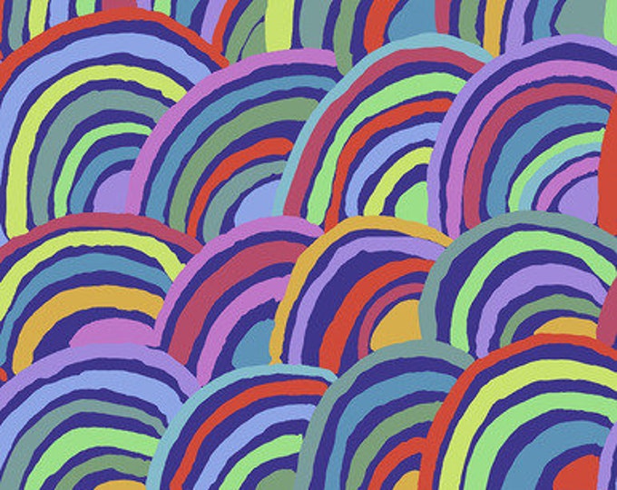 OOP FABRIC:  Rainbows BLUE by Brandon Mably for the Kaffe Fassett Collective