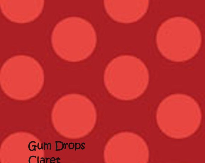 OOP FABRIC:  Gum Drops CLARET by Nancy Halvorsen