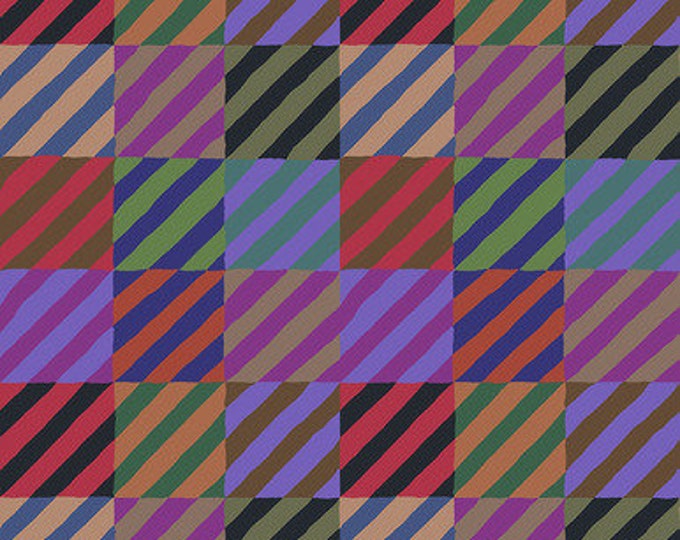 OOP FABRIC:  Regimental Ties DARK by Brandon Mably for the Kaffe Fassett Collective