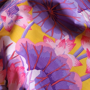 FABRIC:  Lake Blossoms PURPLE by Kaffe Fassett for the Kaffe Fassett Collective