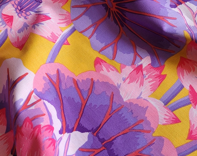 FABRIC:  Lake Blossoms PURPLE by Kaffe Fassett for the Kaffe Fassett Collective
