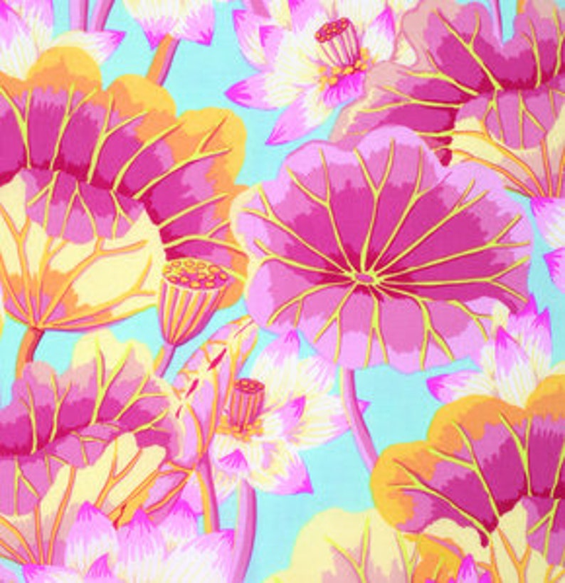 Lake Blossoms PINK by Kaffe Fassett for the Kaffe Fassett Collective FABRIC