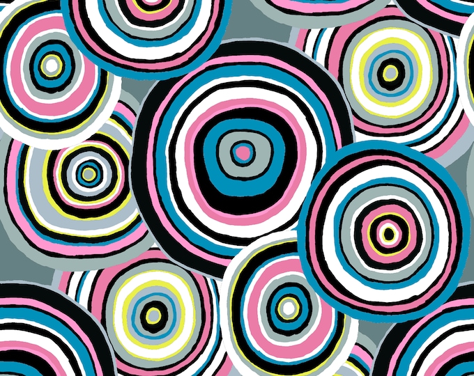 OOP Limited Edition FABRIC:  Targets BLACK by Kaffe Fassett from the 85 and Fabulous Collection