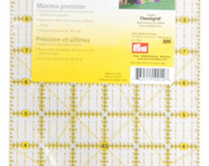 RULER:  OmniGrid Rotary Cutting Ruler  6"x12" or 2.5"x12.5" for  Quilting and Crafting