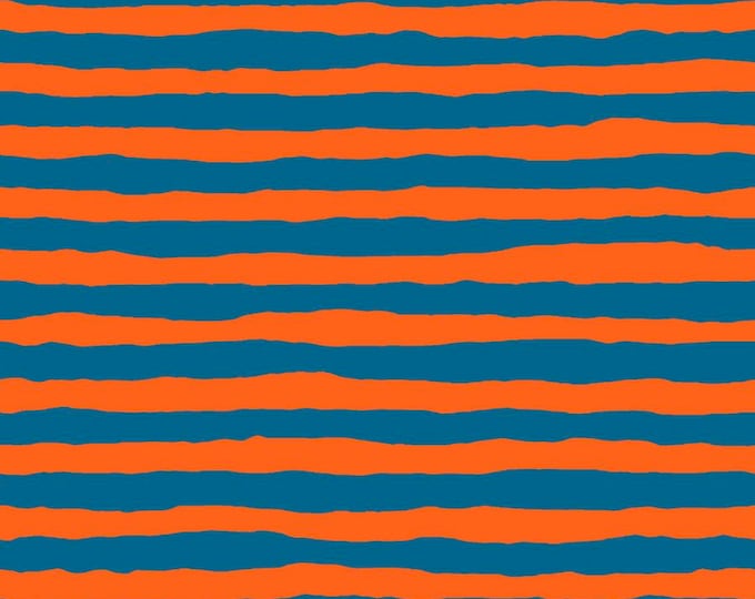 OOP FABRIC:  Comb Stripe ORANGE by Brandon Mably for the Kaffe Fassett Collective