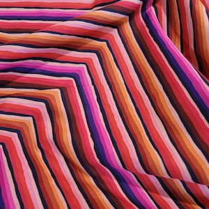 OOP Limited Edition FABRIC:  Chevron Stripe RED by Kaffe Fassett from the 85 and Fabulous Collection