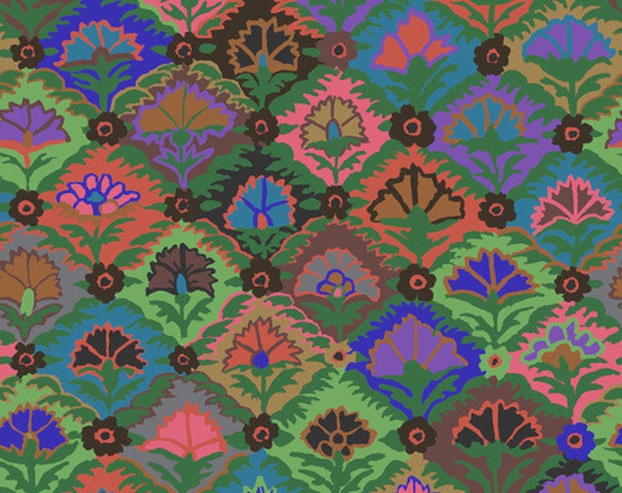 FABRIC: Step Flower DARK by Kaffe Fassett for the Kaffe Fassett Collective