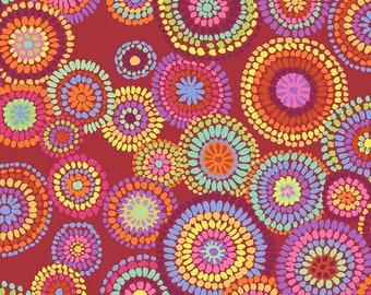 FABRIC:  Mosaic Circles RED by Kaffe Fasset for the Kaffe Fassett Collective