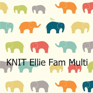 Organic KNIT FABRIC:  Ellie Fam MULTI by Birch Organic Fabrics