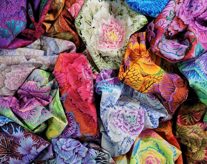 HALF YARD BUNDLE:  15 Brassica Half Yard cuts by Philip Jacobs for the Kaffe Fassett Collective
