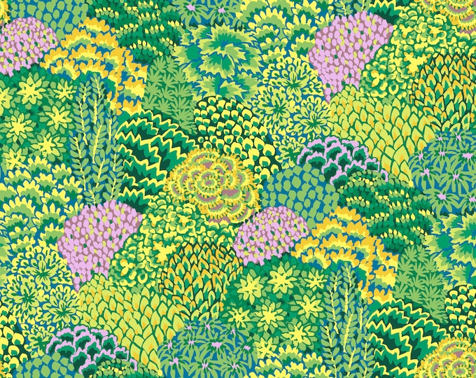 OOP Limited Edition FABRIC: Large Oriental Trees GREEN by Kaffe Fassett from the 85 and Fabulous Collection