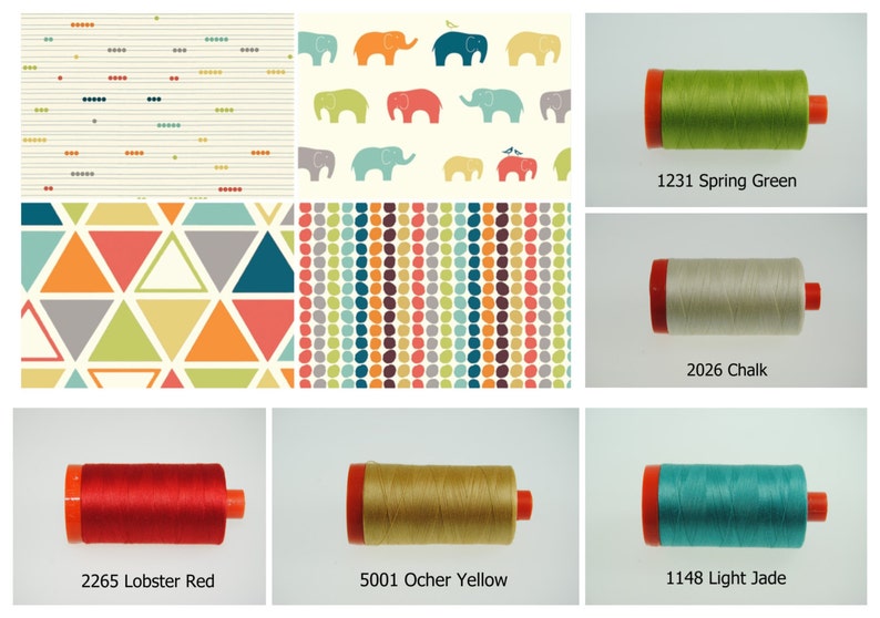 ORGANIC FABRIC Just for Fun Ellie Fam MULTI by Jay Cyn for Etsy