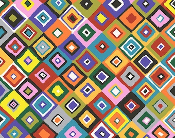 FABRIC:  Square Dance MULTI by Kaffe Fassett for the Kaffe Fassett Collective