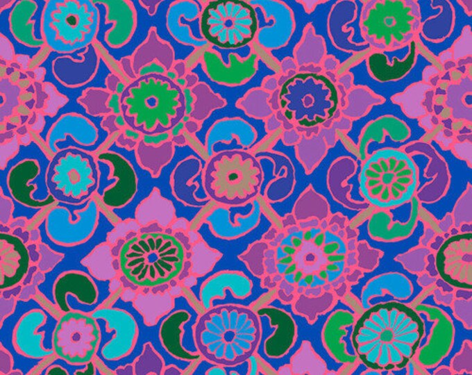 OOP FABRIC: Tudor BLUE by Kaffe Fassett for the Kaffe Fassett Collective