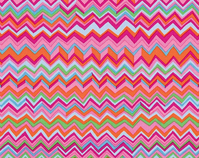 OOP FABRIC: Zig Zag PINK by Brandon Mably for the Kaffe Fassett Collective