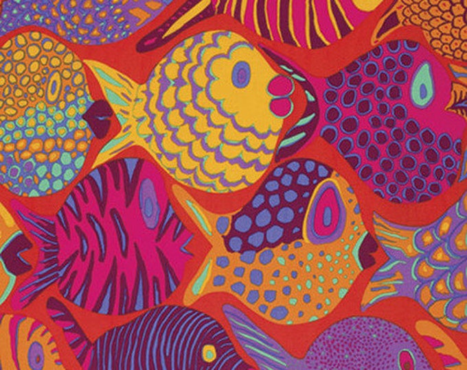 FABRIC: Shoal TOMATO by Brandon Mably for the Kaffe Fassett Collective