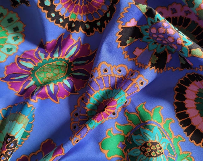OOP FABRIC: Carpet Cookies BLUE by Kaffe Fassett for the Kaffe Fassett Collective