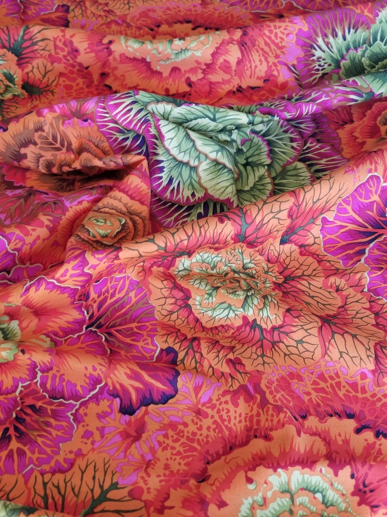 FABRIC: Brassica RUST by Philip Jacobs for the Kaffe Fassett | Etsy