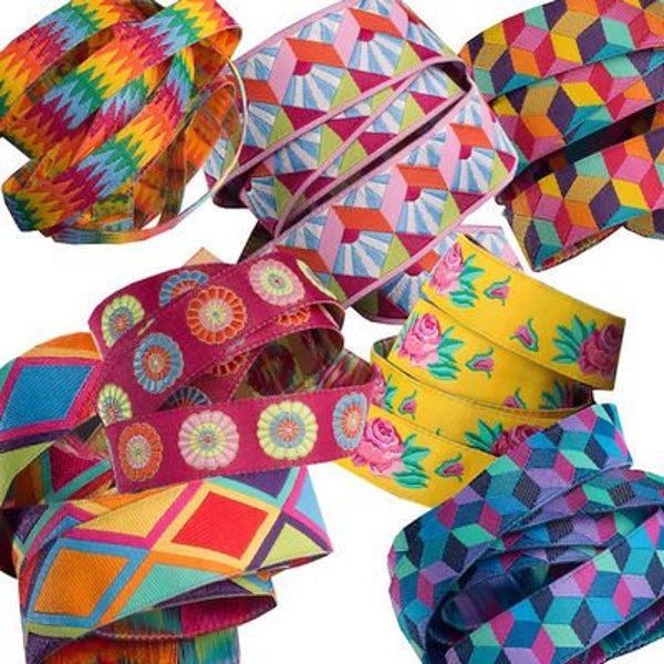 RIBBON PACK:  Kaffe Fassett Designer Ribbon Pack SPANISHROSE