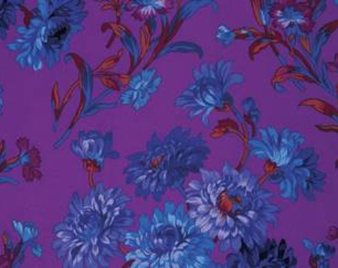 OOP FABRIC:  Anne Marie PURPLE  by Philip Jacobs for the Kaffe Fassett Collective