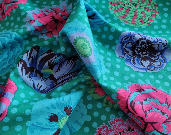 FABRIC:  Big Blooms EMERALD by Kaffe Fassett for the Kaffe Fassett Collective