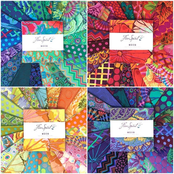 Kaffe Fassett Charm Pack OCEAN 42pc x 5" Squares Fabric Bundle Collection 