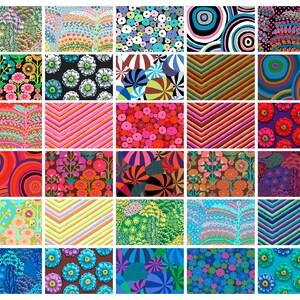 Limited Edition 10 CHARM PACK: 42 Fabric Pieces from the 85 and Fabulous by Kaffe Fassett image 2